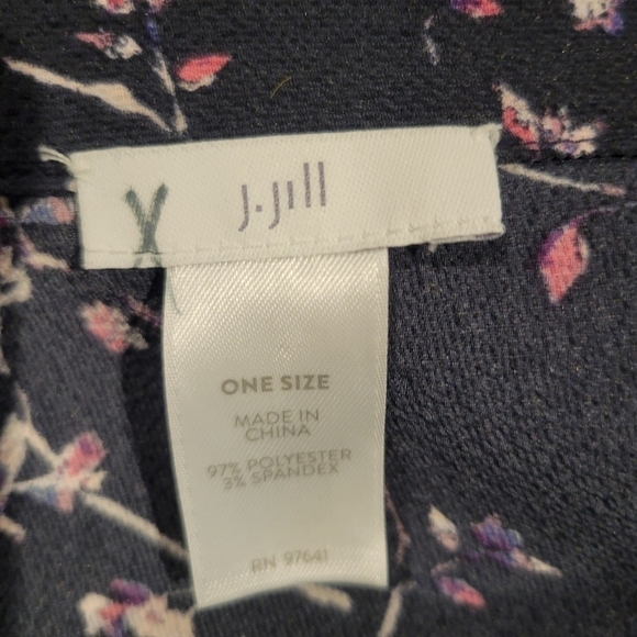 J jill Free size navy floral boho lightweight kimono - Picture 4 of 5